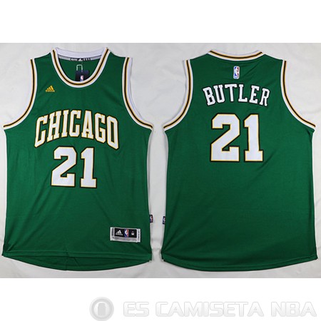 Camiseta Butler #21 Chicago Bulls Verde - Haga un click en la imagen para cerrar